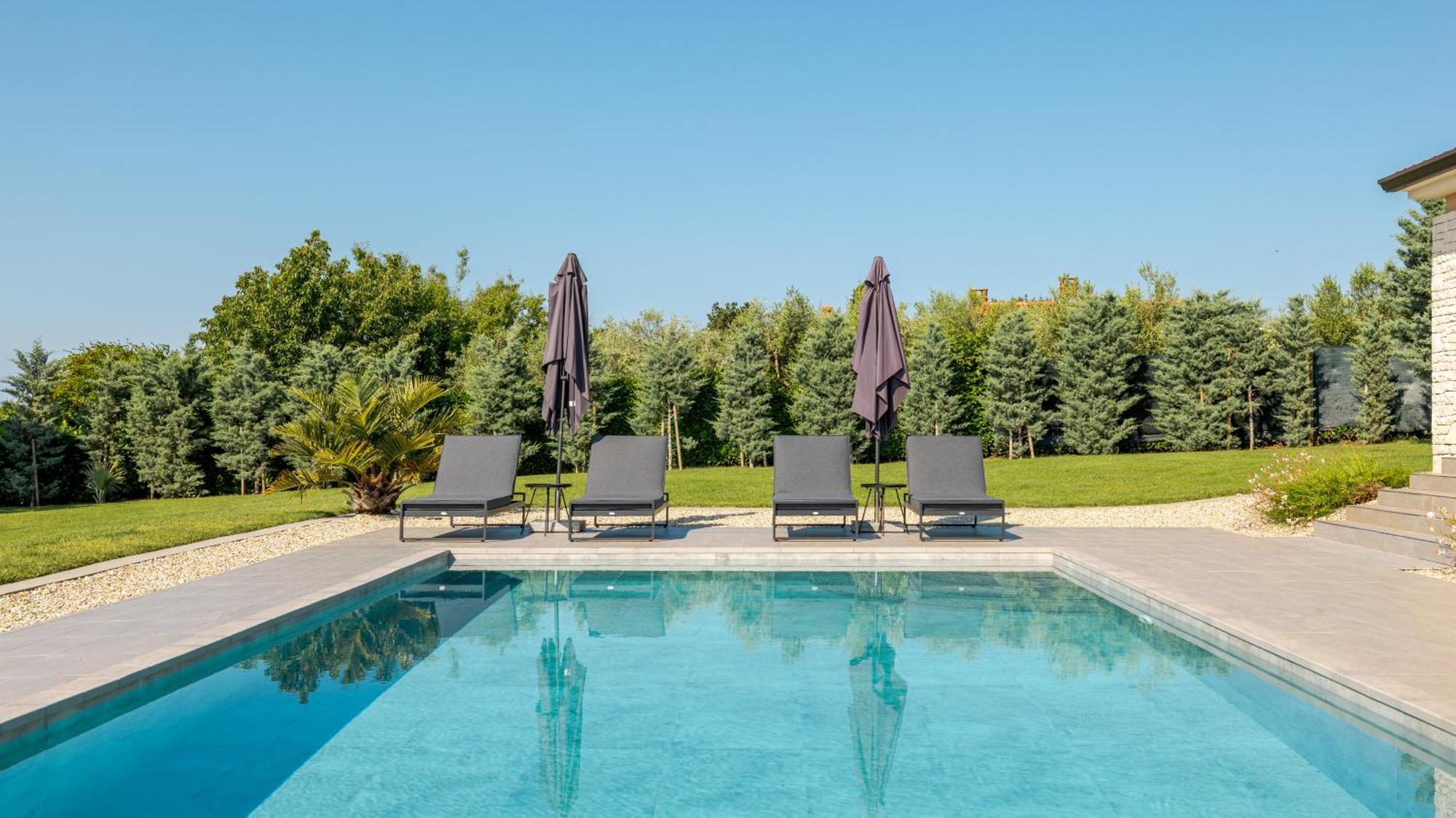 Villa Labin In Zartinj - Luxury Privacy Heated Pool With Auto Cover Exterior foto