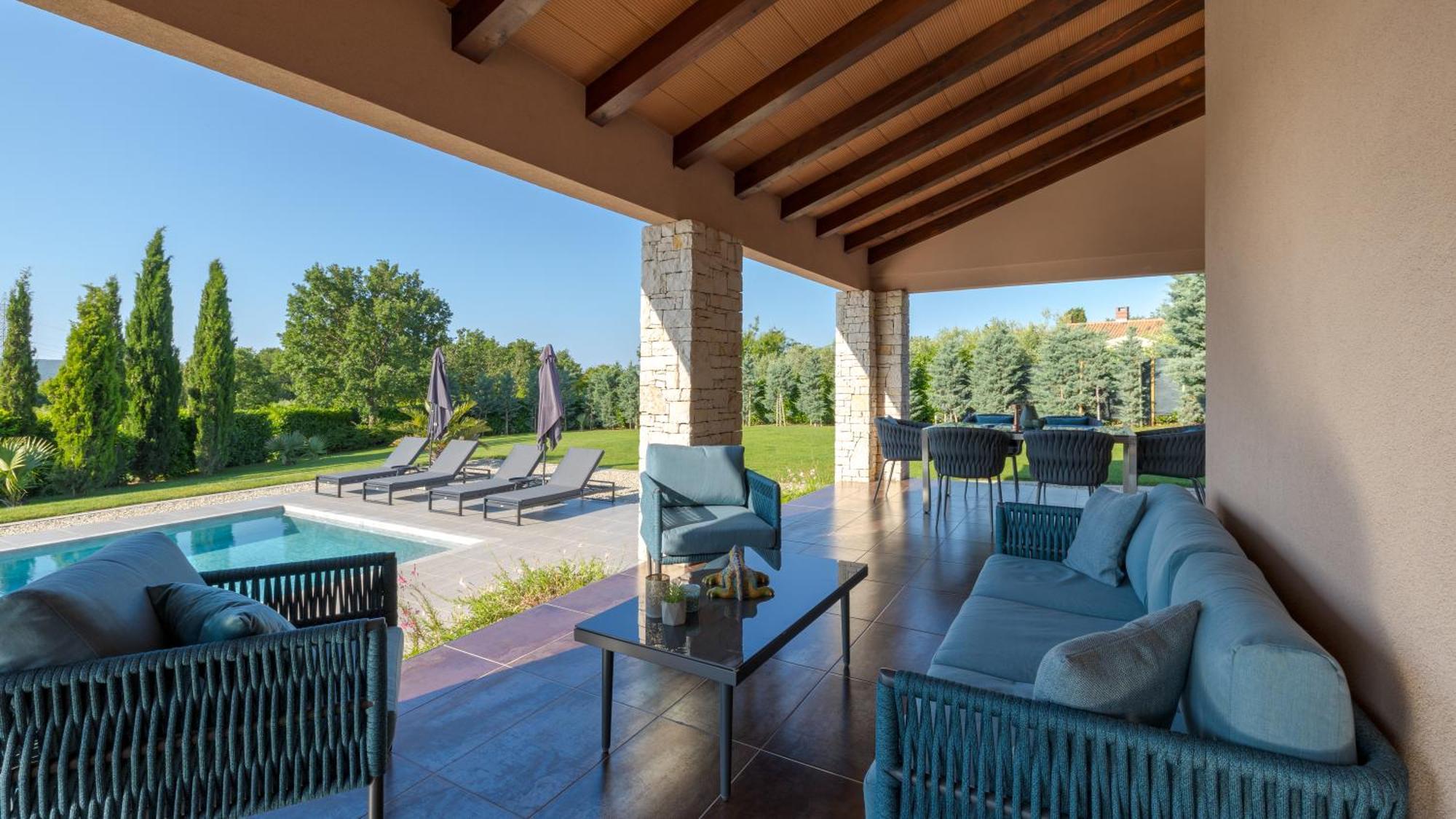 Villa Labin In Zartinj - Luxury Privacy Heated Pool With Auto Cover Exterior foto